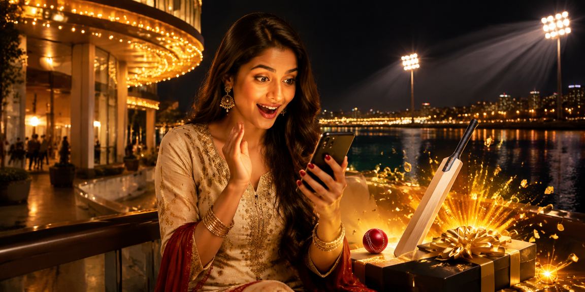 Indian player enjoying cricket betting responsibly