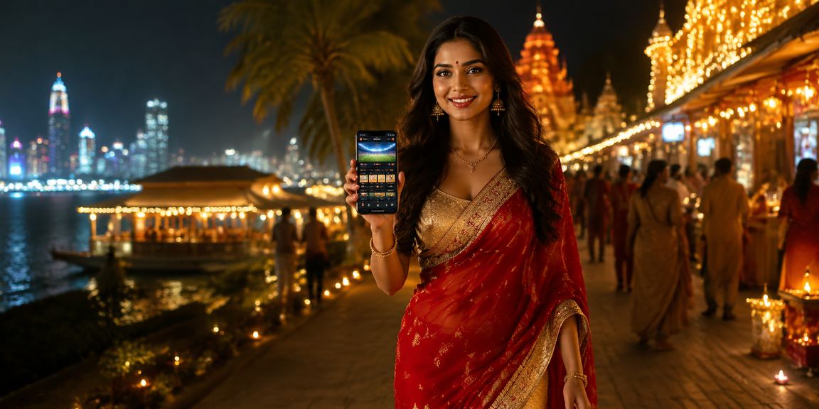 Kerala casino app during Diwali festival with colorful slot games